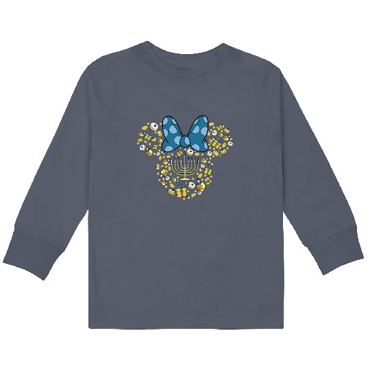 Disney Minnie Mouse Hanukkah Chanukah Kids Long Sleeve T Shirts,Happy Hanukkah Kids Long Sleeve T Shirts