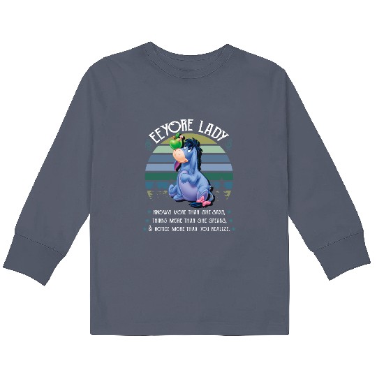 Christmas Gift, Eeyore Kids Long Sleeve T Shirts, Eeyore Unisex Kids Long Sleeve T Shirts, Disney Eeyore Kids Long Sleeve T Shirts