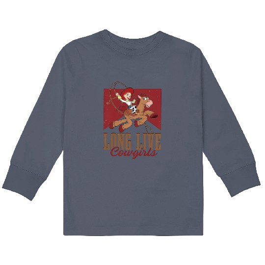Retro Disney Toy Story Jessie Kids Long Sleeve T Shirts Long Live Cowgirls Kids Long Sleeve T Shirts, Toy Story Jessie and Bullseye Kids Long Sleeve T Shirts