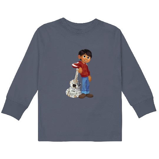 Disney Pixar Coco | Miguel | Playing Guitar Kids Long Sleeve T Shirts
