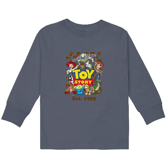 Vintage Disney Pixar Toy Story 1995 Characters Kids Long Sleeve T Shirts, Disneyworld Kids Long Sleeve T Shirts, Disneyland Kids Long Sleeve T Shirts