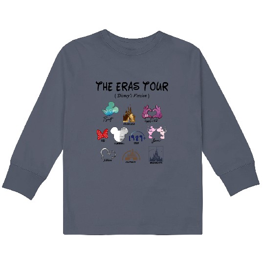Disney Eras Tour Kids Long Sleeve T Shirts, Princess Eras Tour Kids Long Sleeve T Shirts, Magic Kingdom Kids Long Sleeve T Shirts, Disney Girl Trip