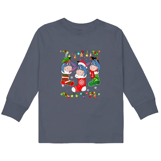 Disney Eeyore Christmas Socks Kids Long Sleeve T Shirts