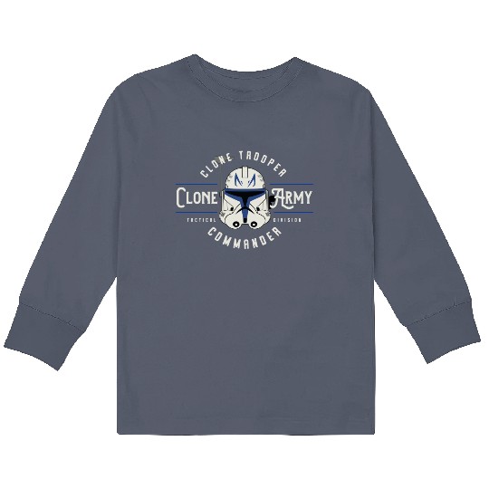 Star Wars Rex Clone Wars Clone Army Commander Emblem Kids Long Sleeve T Shirts, Vintage Disney Star Wars Kids Long Sleeve T Shirts, Clone Trooper Star Wars Kids Long Sleeve T Shirts
