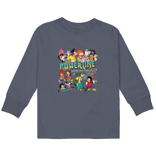 Vintage Goofy Movie Powerline Kids Long Sleeve T Shirts, A Goofy movie Kids Long Sleeve T Shirts, Disney Powerline Stand Out Tour