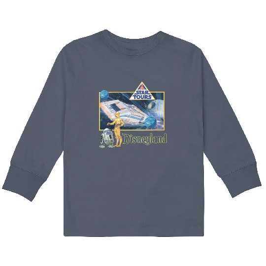 Retro Disneyland Star Tours Throwback Kids Long Sleeve T Shirts, Star Wars World Tour Kids Long Sleeve T Shirts, Disneyworld Star Wars Kids Long Sleeve T Shirts