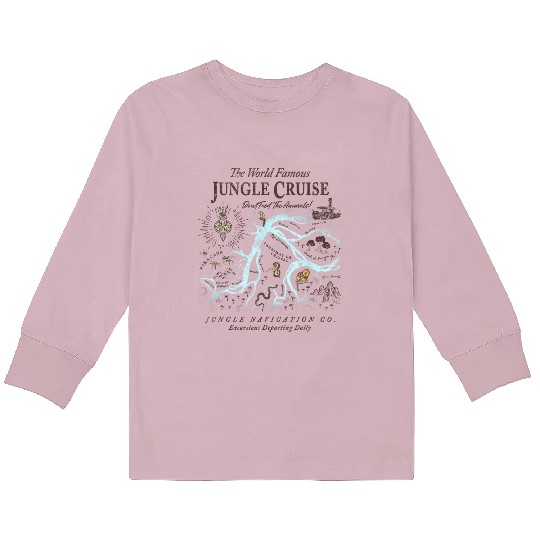 Disney Jungle Cruise World Famous Kids Long Sleeve T Shirts, Disney Jungle Cruise Kids Long Sleeve T Shirts