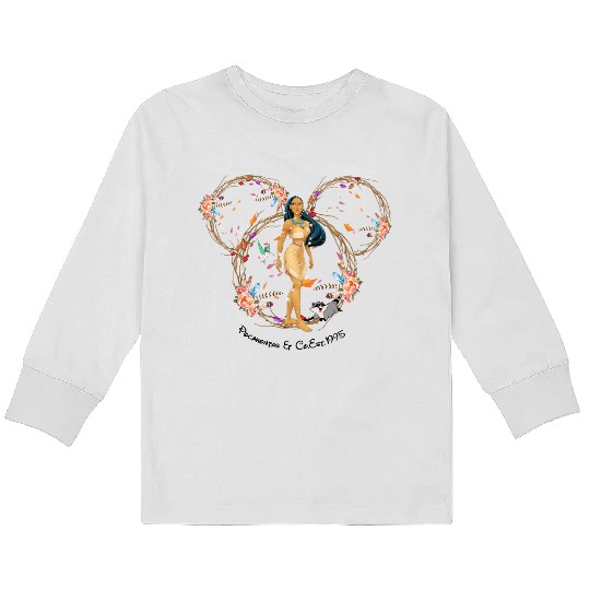 Disney Princess Mickey Head Kids Long Sleeve T Shirts, Pocahontas Kids Long Sleeve T Shirts