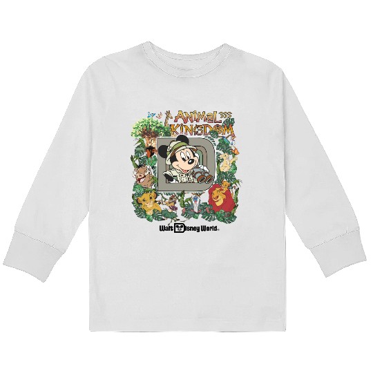 Retro Disneyland Animal Kingdom Kids Long Sleeve T Shirts, The Lion King Characters Kids Long Sleeve T Shirts