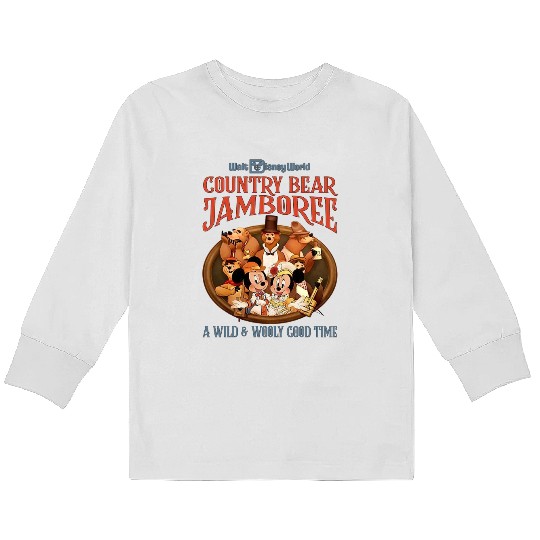 Disney Country Bear Jamboree Kids Long Sleeve T Shirts, Mickey Country Bear Kids Long Sleeve T Shirts