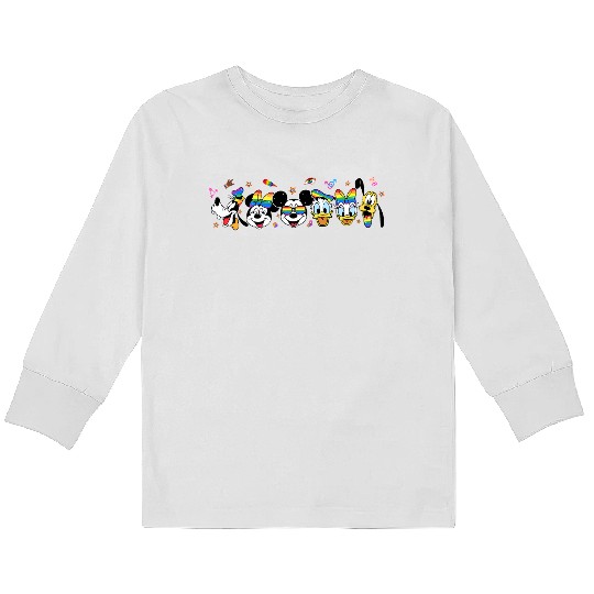 Disney Pride 2023 Kids Long Sleeve T Shirts, Rainbow Mickey
