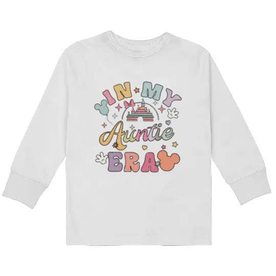 In My Auntie Era Kids Long Sleeve T Shirts, Disney Aunt Kids Long Sleeve T Shirts, Ears Kids Long Sleeve T Shirts for Auntie