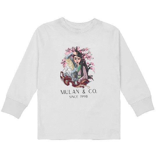 Mulan Kids Long Sleeve T Shirts, Disney World Kids Long Sleeve T Shirts, Disneyland Kids Long Sleeve T Shirts, Mulan Kids Long Sleeve T Shirts