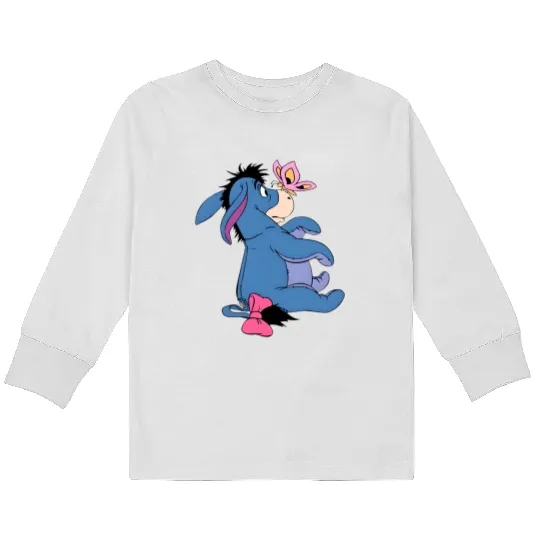 Scared Eeyore Kids Long Sleeve T Shirts; Eeyore jumper; Eeyore Playing sweater; Disney Eeyore pullover; Winnie the Pooh Kids Long Sleeve T Shirts; Cute Eeyore hoody; (T61)