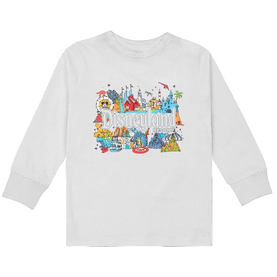 Disneyland Resort  Kids Long Sleeve T Shirts, Vintage Disney Kids Long Sleeve T Shirts