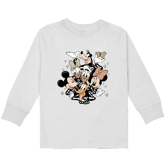 Disney Halloween Crop Top, Mickey Skeleton Crop Top Kids Long Sleeve T Shirts