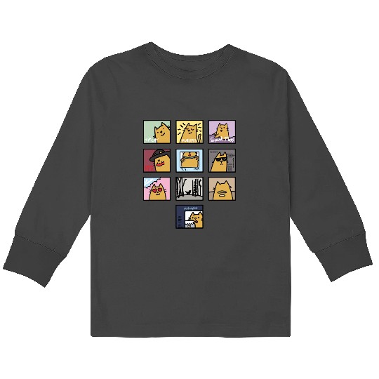 Discover The Eras Tour... But with Cats Kids Long Sleeve T-Shirts