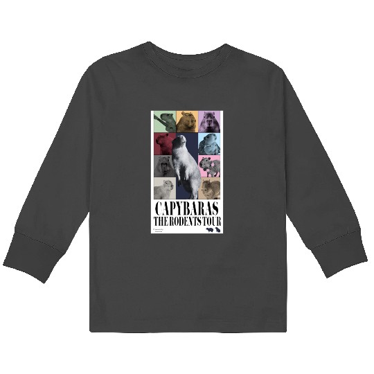Capybaras Taylore Swifts Eras Tour Kids Long Sleeve T-Shirts