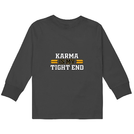 Karma is My Tight End Shirt, Karma Is My Tight End Vintage Unisex Shirt, Taylorr Swift Travis Kelce S Kids Long Sleeve T-Shirts