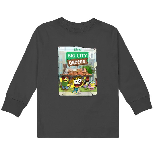 Discover disneys Big City Greens Poster Cricket And Family Kids Long Sleeve T-Shirts