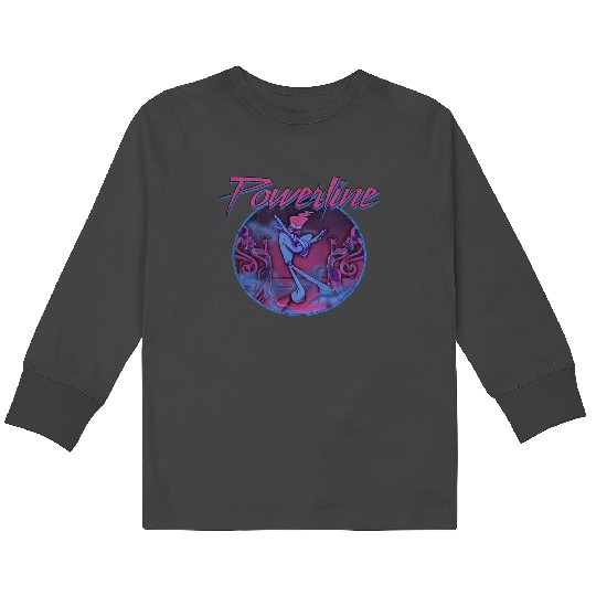 Disney A Goofy Movie Powerline Neon Disco Style Kids Long Sleeve T-Shirts