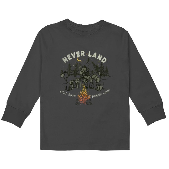 disneys Peter Pan Lost Boys Neverland Summer Camp Kids Long Sleeve T-Shirts