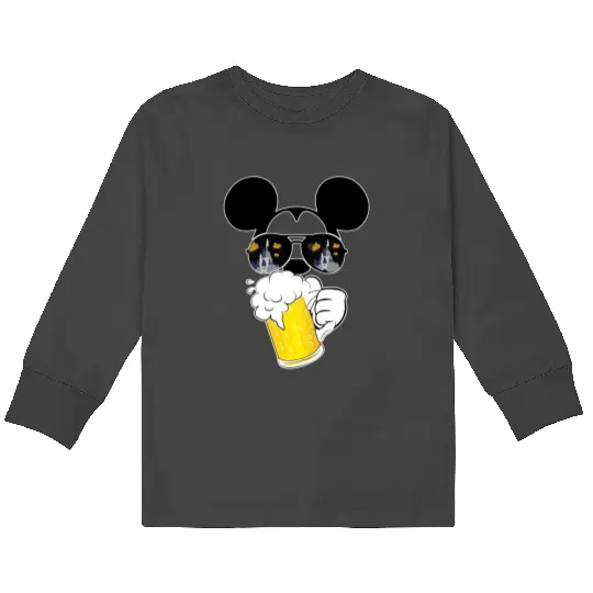 Mickey Beer Minnie, Epcot Drinking Around The World , Drinking Around the world checklist, Disney Couple s Kids Long Sleeve T-Shirts