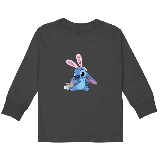 Disney Stitch With Easter Bunny0 Kids Long Sleeve T-Shirts