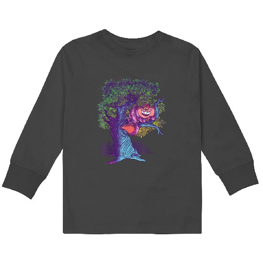 disneys Alice In Wonderland Cheshire Cat Modern Storybook Kids Long Sleeve T-Shirts