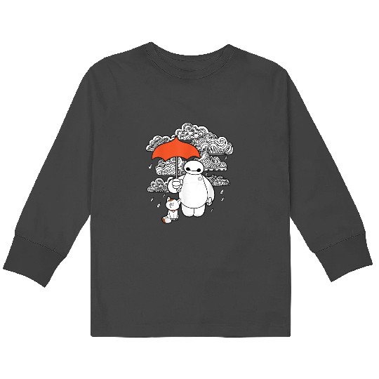 Disney Big Hero 6 Baymax Patterned Rain Clouds P Kids Long Sleeve T-Shirts