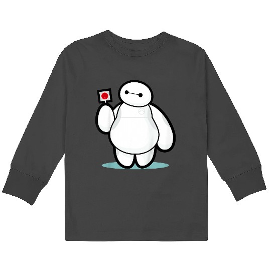 Disney Big Hero 6 Baymax With Lollipop Cute Shot gifts  Kids Long Sleeve T-Shirts