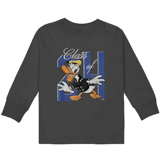 Disney Donald Duck Class Of 24 Graduation 2024 Retro gifts  Kids Long Sleeve T-Shirts