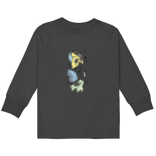 Disney Peter Pan Tinkerbell Airbrush Style Sketch Kids Long Sleeve T-Shirts