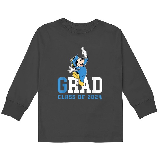 Disney Mickey Mouse 2024 Graduation Class Of 24 Rad Grad gifts  Kids Long Sleeve T-Shirts
