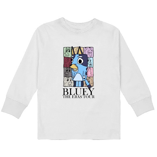 Discover BlueyDad THE ERAS TOUR Kids Long Sleeve T-Shirts