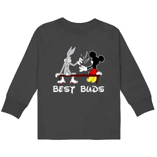 Bugs Bunny and Mickey Mouse Besst Buds, Funny Disney Looneys Tunes Kids Long Sleeve T-Shirts