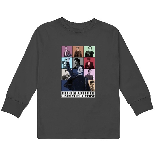 Discover Milo Manheim Cinematic Universe (Eras tour style) Kids Long Sleeve T-Shirts