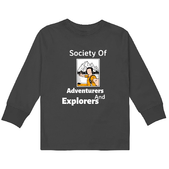 Society Of Explorers And Adventurers DesignWanderlustDisney Kids Long Sleeve T-Shirts