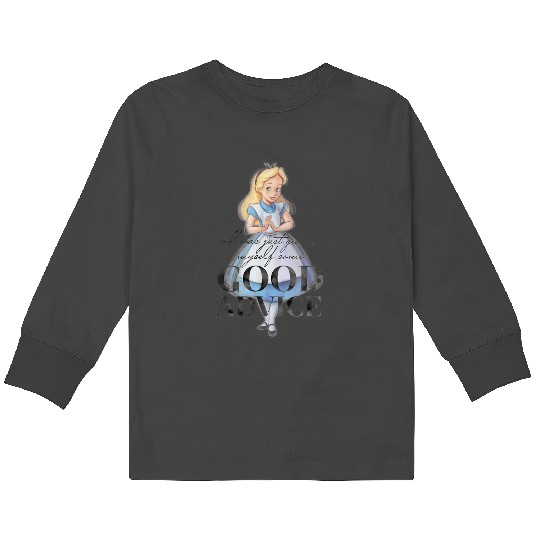 Disney 100th Anniversary Alice In Wonderland - Classic Fit Grey Short Sleeve Kids Long Sleeve T-Shirts