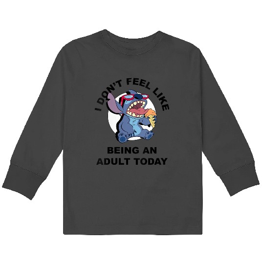 Discover Womens Disney Lilo Stitch I Don't Feel Like Being An Adult Today Kids Long Sleeve T-Shirts