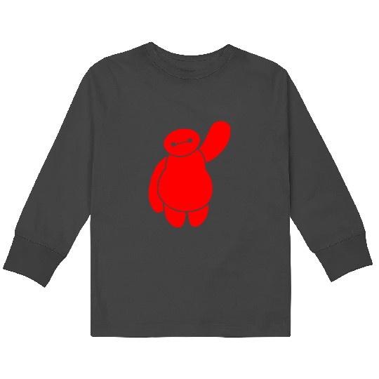 Disney Movie Big Hero 6 Baymax Waving Kids Long Sleeve T-Shirts
