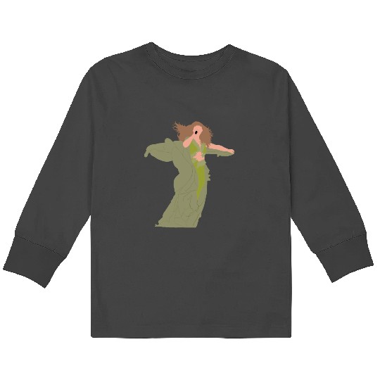 green folklore dress eras tour spin Kids Long Sleeve T-Shirts