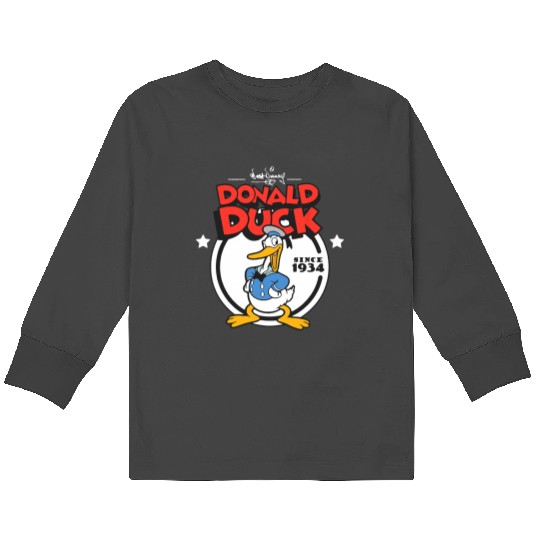 Disney Donald Duck 90th Anniversary Since 1934 Retro Vintage Kids Long Sleeve T-Shirts