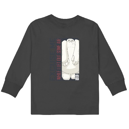 Disney Big Hero 6 TV Series Baymax Excuse Me Graphic Kids Long Sleeve T-Shirts