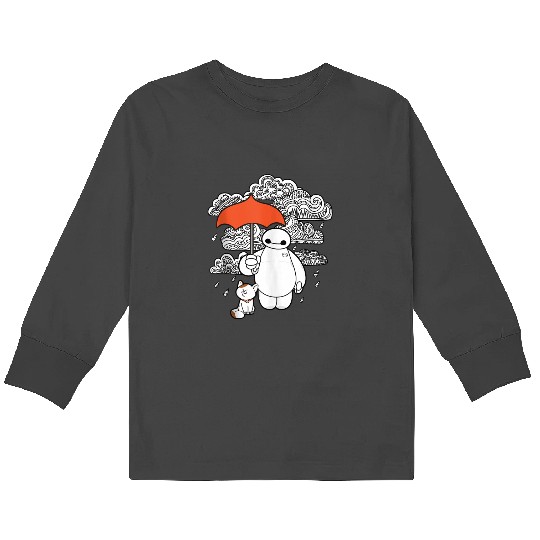 Disney Big Hero 6 Baymax Patterned Clouds Kids Long Sleeve T-Shirts