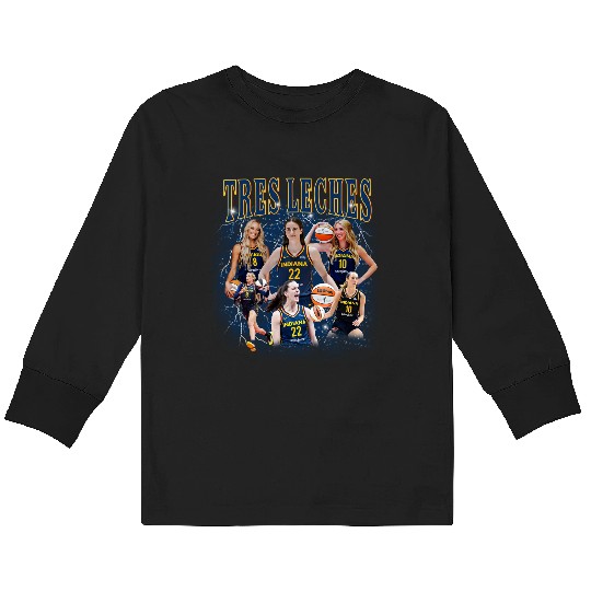 Tres Leches Basketball Kids Long Sleeve T Shirts for Women
