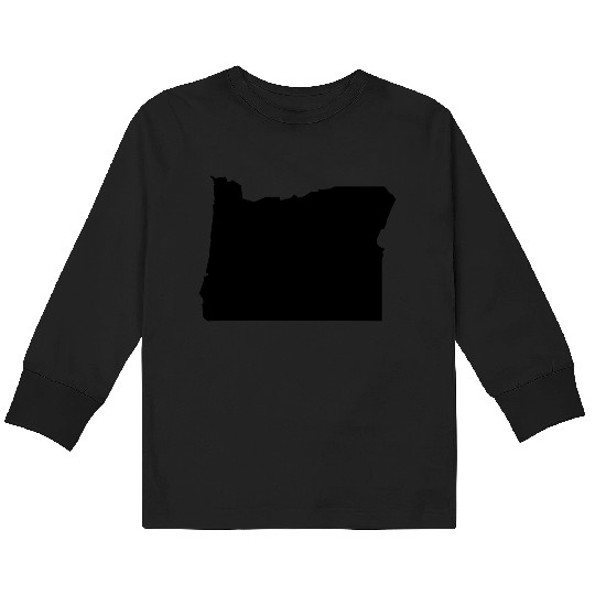 Oregon map Kids Long Sleeve T Shirts
