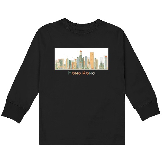 hongkong Kids Long Sleeve T Shirts