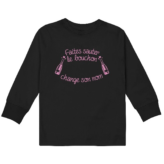 Champagne Kids Long Sleeve T Shirts