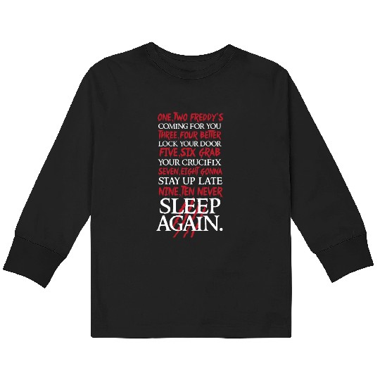Nightmare on elm street - 1, 2 Freddy's Coming F Kids Long Sleeve T Shirts